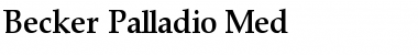 Download Becker Palladio Med Regular Font Title Preview