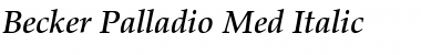 Download Becker Palladio Med Italic Font Title Preview
