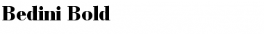 Download Bedini Bold Font Title Preview