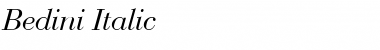 Download Bedini Italic Font Title Preview