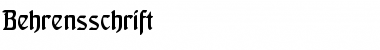 Download Behrensschrift Regular Font Title Preview