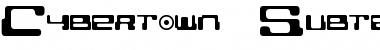 Download Cybertown Subterranean Normal Font Title Preview