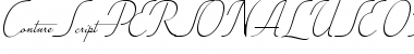 Download Conture Script PERSONAL USE Regular Font Title Preview