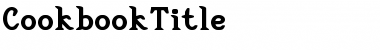 Download Cookbook Title Regular Font Title Preview