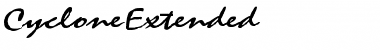 Download CycloneExtended Regular Font Title Preview