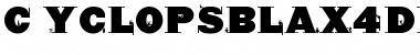 Download CyclopsBlax4Dirk Regular Font Title Preview