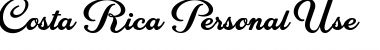 Download Costa Rica Personal Use Regular Font Title Preview