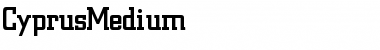 Download CyprusMedium Regular Font Title Preview