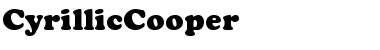 Download CyrillicCooper Normal Font Title Preview