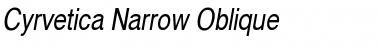 Download Cyrvetica-Narrow Oblique Font Title Preview