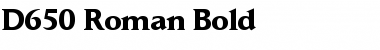 Download D650-Roman Bold Font