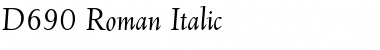 Download D690-Roman Italic Font