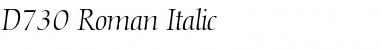 Download D730-Roman Italic Font