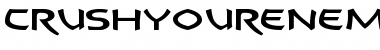Download CrushYourEnemies Book Font Title Preview