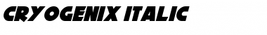 Download Cryogenix Italic Font Title Preview