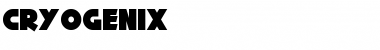 Download Cryogenix Regular Font Title Preview