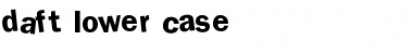 Download Daft Lower Case Font