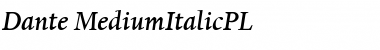 Download Dante Medium Italic Font