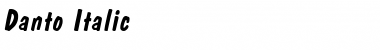 Download Danto Italic Font Title Preview