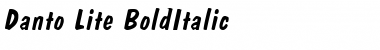 Download Danto Lite BoldItalic Font Title Preview