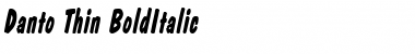 Download Danto Thin BoldItalic Font Title Preview