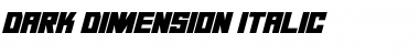 Download Dark Dimension Italic Font Title Preview