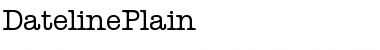 Download Dateline Plain Font Title Preview