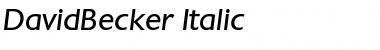 Download DavidBecker Italic Font Title Preview