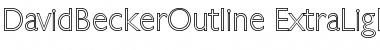 Download DavidBeckerOutline-ExtraLight Regular Font Title Preview
