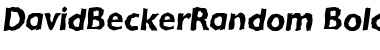 Download DavidBeckerRandom BoldItalic Font Title Preview
