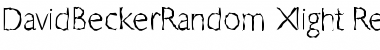 Download DavidBeckerRandom-Xlight Regular Font Title Preview