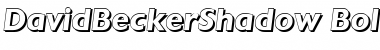 Download DavidBeckerShadow BoldItalic Font Title Preview