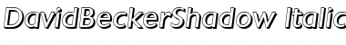 Download DavidBeckerShadow Italic Font Title Preview