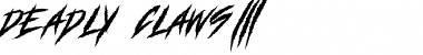 Download DEADLY CLAWS[ Regular Font Title Preview