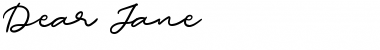 Download Dear Jane Regular Font Title Preview