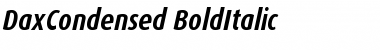 Download DaxCondensed-BoldItalic Font