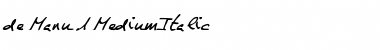Download de Manu 1 MediumItalic Font Title Preview