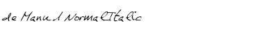 Download de Manu 1 NormalItalic Font Title Preview