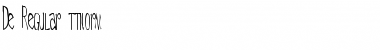 Download De Regular Font Title Preview