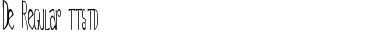 Download De Regular Font Title Preview