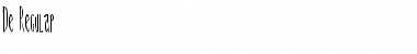 Download De Regular Font Title Preview