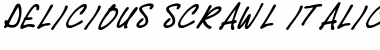 Download Delicious Scrawl Italic Font Title Preview