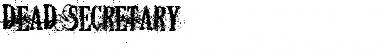 Download DEAD SECRETARY Regular Font Title Preview