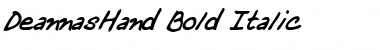 Download DeannasHand Bold Italic Font Title Preview