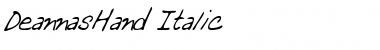 Download DeannasHand Italic Font Title Preview