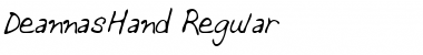 Download DeannasHand Regular Font Title Preview