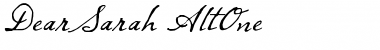 Download Dear Sarah Alt One Font Title Preview