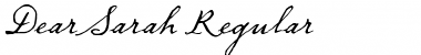 Download Dear Sarah Regular Font Title Preview