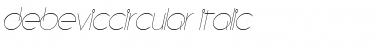 Download DebevicCircular Italic Font Title Preview