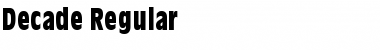 Download Decade Regular Font Title Preview